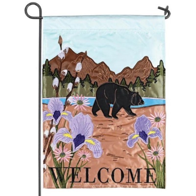 Welcome Bear Garden Flag